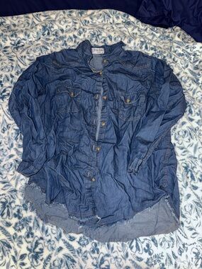 Men's Dark Blue Denim Shirt